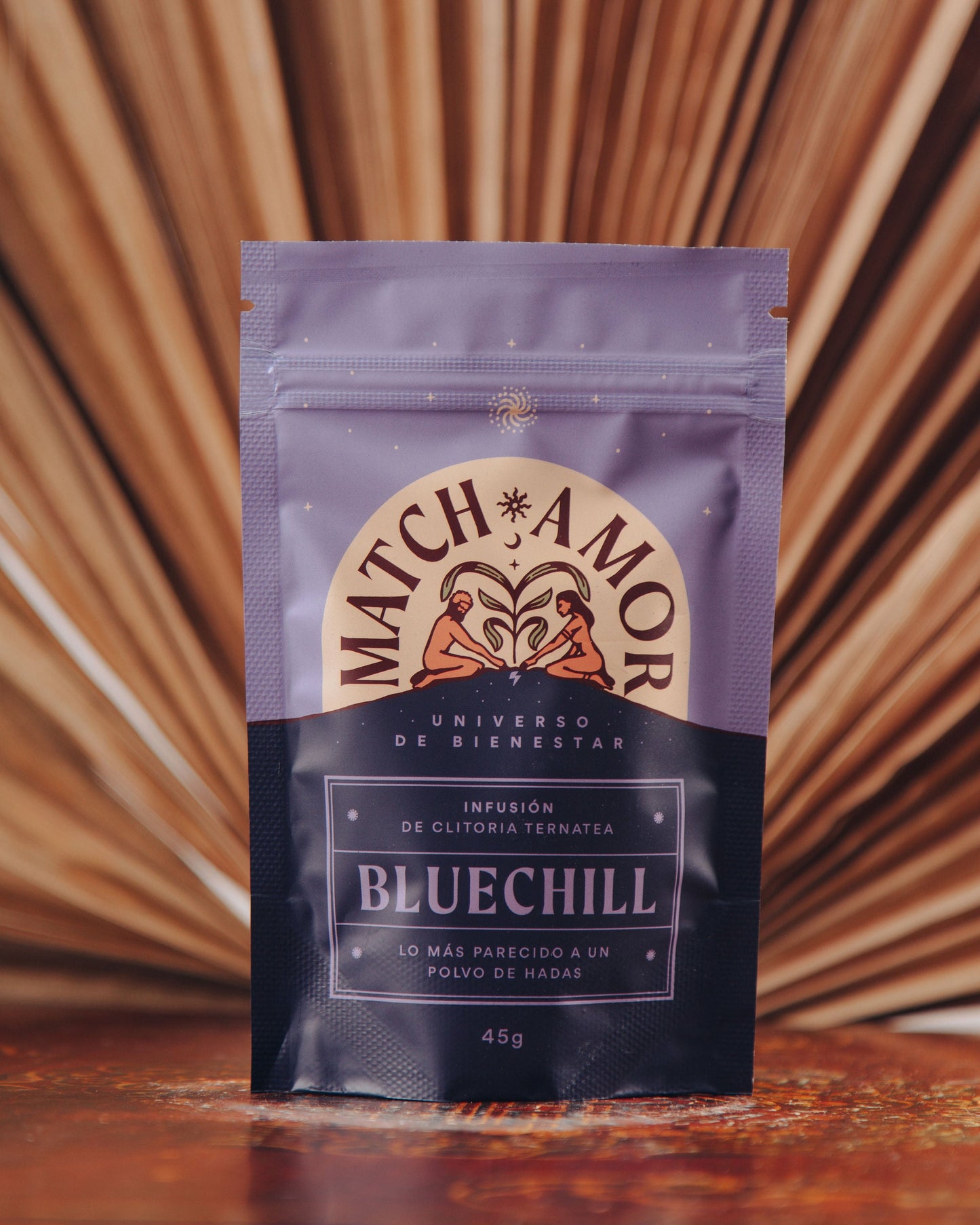 Infusión Blue Chill en su empaque original para preparar bebida