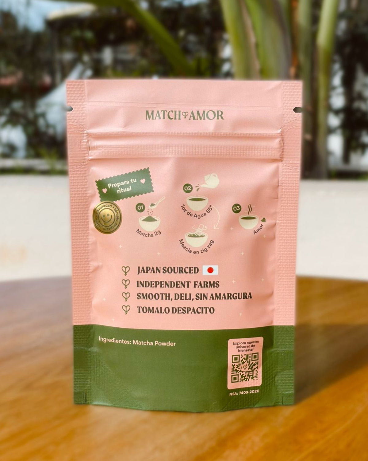 matcha ceremonial premium reserve empaque back