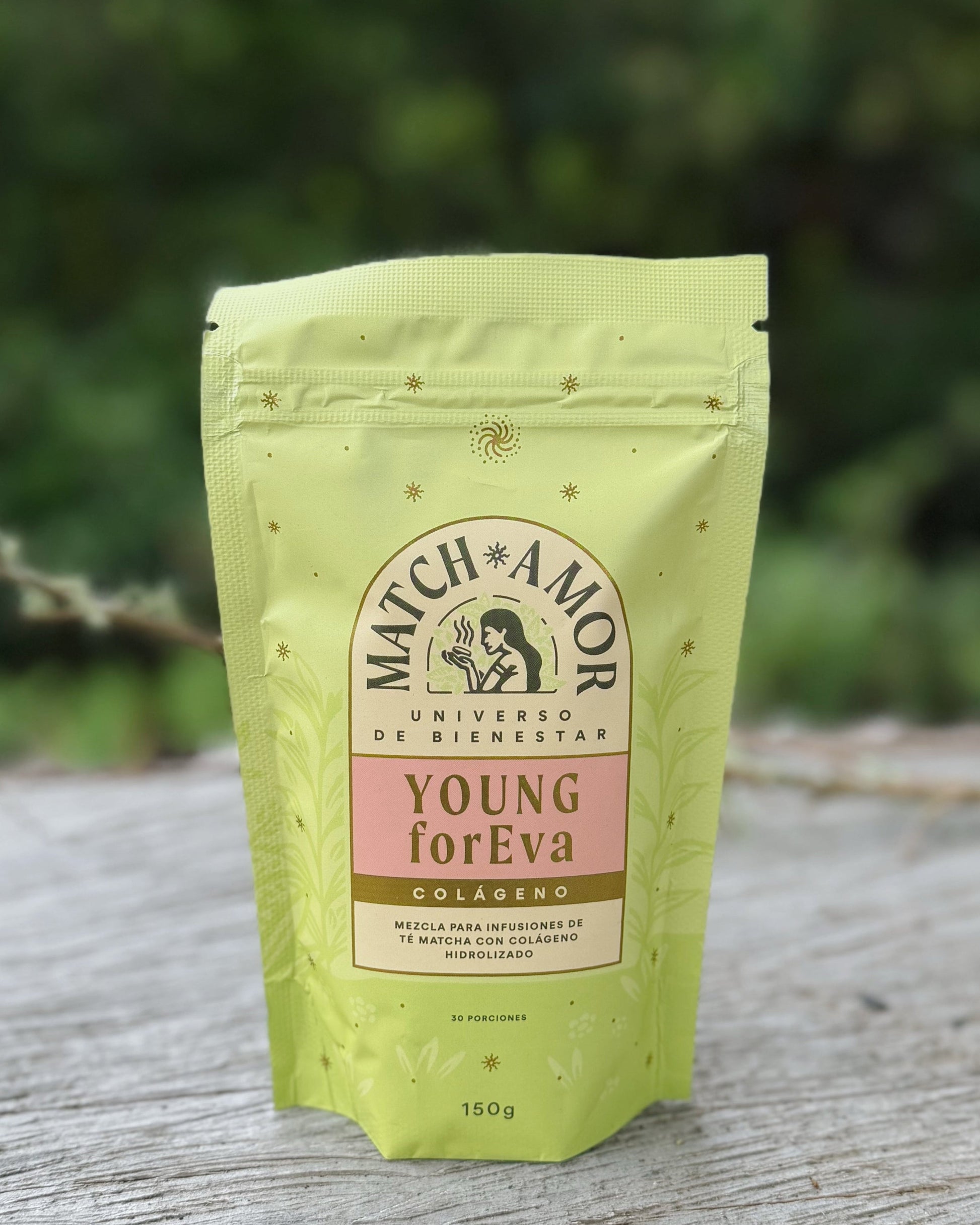 Empaque de Young Foreva 150 g, suplemento en polvo para el bienestar diario
