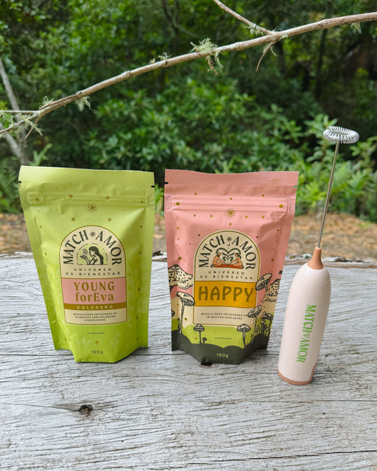 Ritual Happy Foreva con accesorios para preparar matcha